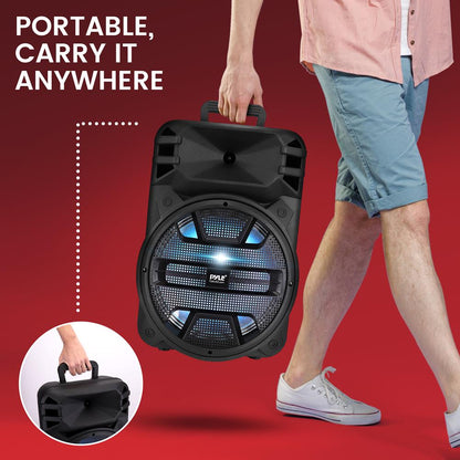 Portable Bluetooth PA Speaker 800W Rechargeable LED Lights