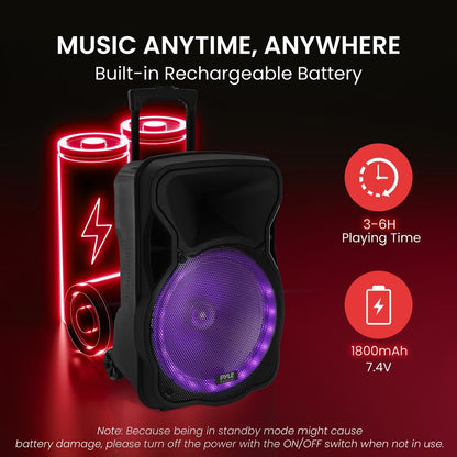 Portable Pa Speaker With Led Lights