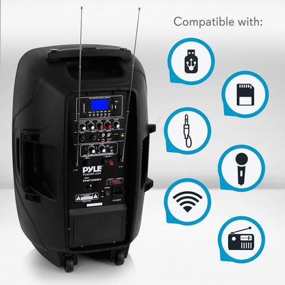 product image number 2 for Pyle 12’’ Bluetooth Pa Speaker & Mic System