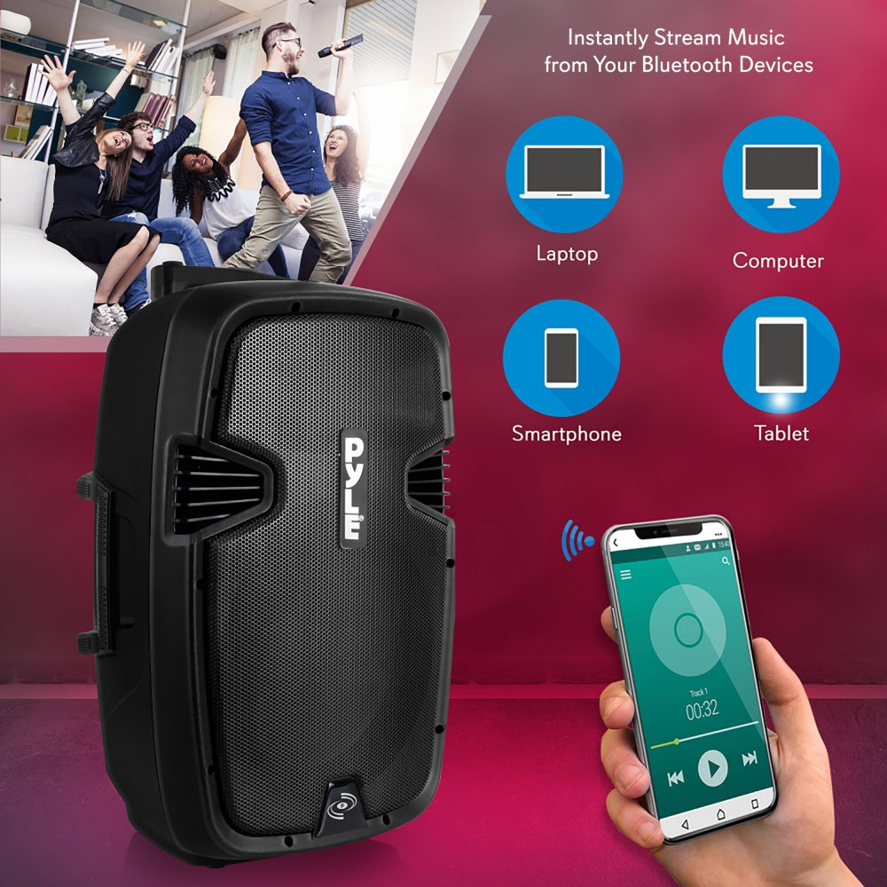 product image number 4 for Pyle 12’’ Bluetooth Pa Speaker & Mic System