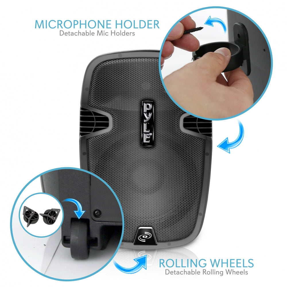 product image number 2 for Pyle Portable Bluetooth Pa Loudspeaker System