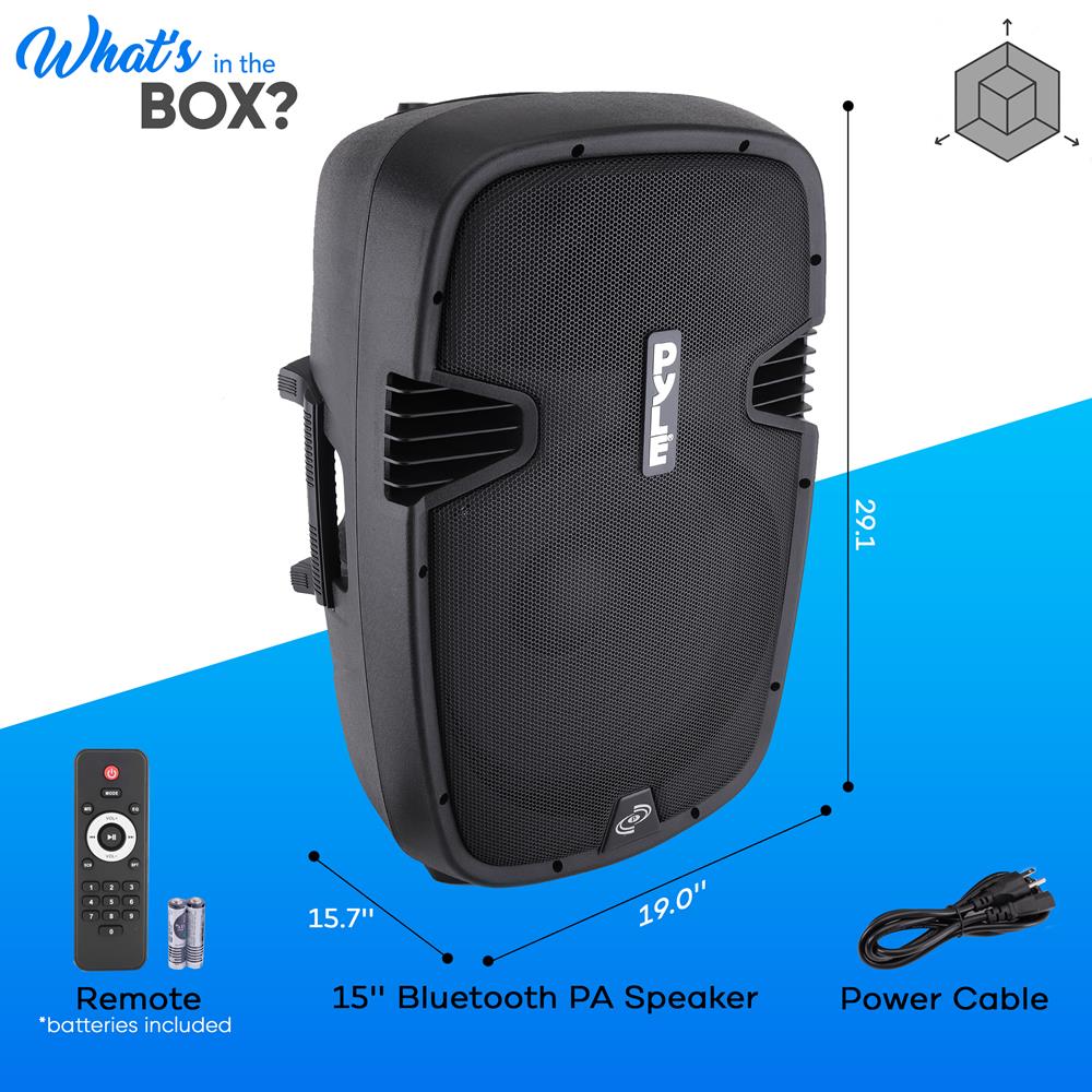 PA Speaker 600W Bluetooth Streaming 15" Woofer Titanium Tweeter - Thumbnail 2