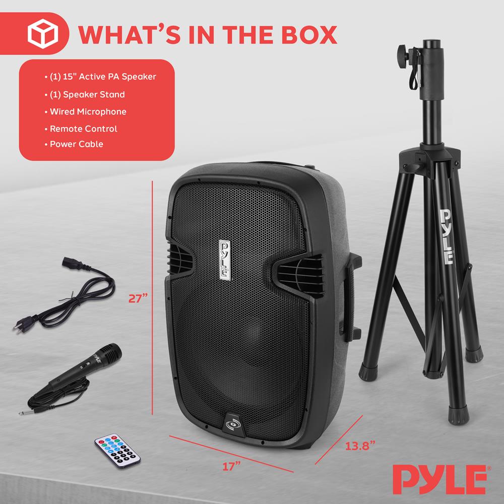 Wireless PA Speaker System 1500W Bluetooth 15