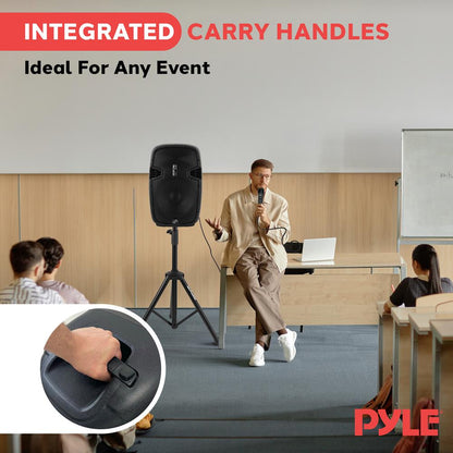 Wireless PA Speaker System 1500W Bluetooth 15" Woofer USB/SD Readers