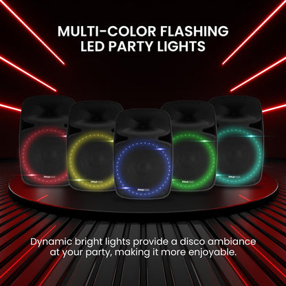 Wireless PA Speaker System 500W, Bluetooth, 15" Woofer, Party Lights