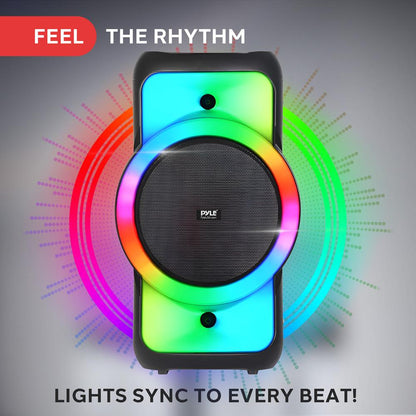 Bluetooth Party Speaker 160W Powerful Bass TWS System with LED Lights