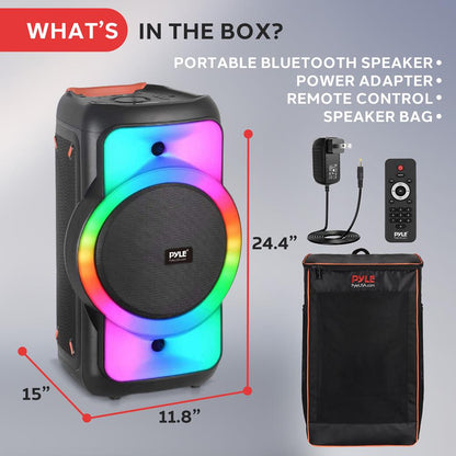 Bluetooth Party Speaker 160W Powerful Bass TWS System with LED Lights