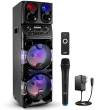 Portable Bluetooth PA Speaker 600W Rechargeable Dual 10" LED Lights