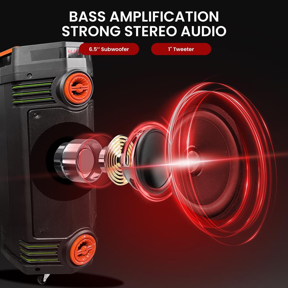 product image number 2 for Pyle Dual 6.5‚Äô‚Äô Wireless Portable Pa Speaker