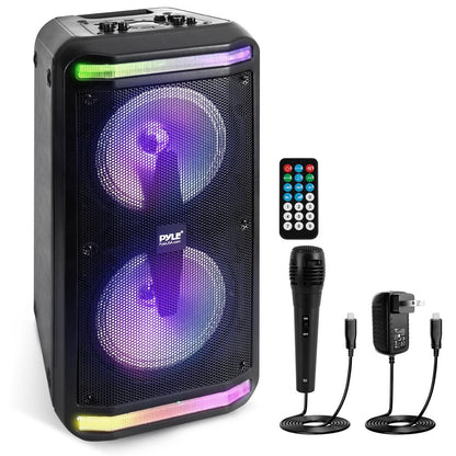 Portable Bluetooth PA Speaker 600W Rechargeable LED Lights Karaoke System