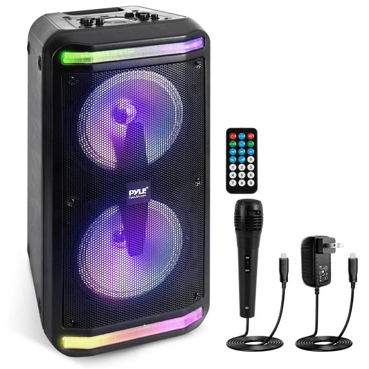 Portable Bluetooth PA Speaker 600W Rechargeable LED Lights Karaoke System