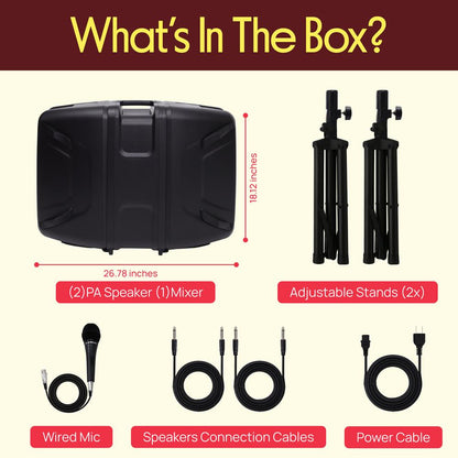 Pa Speaker & Amplifier Mixer Dj Kit