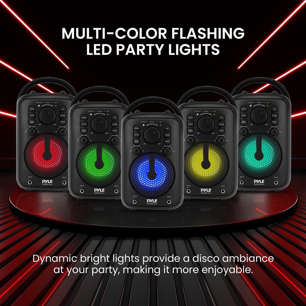 4" Wireless Speaker, Big Bass, Bluetooth 5.0, 2 Mics, Portable Karaoke System - Thumbnail 2