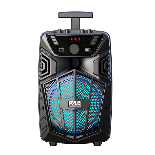 480W Portable Bluetooth PA Speaker, Rechargeable, LED Lights, 8"