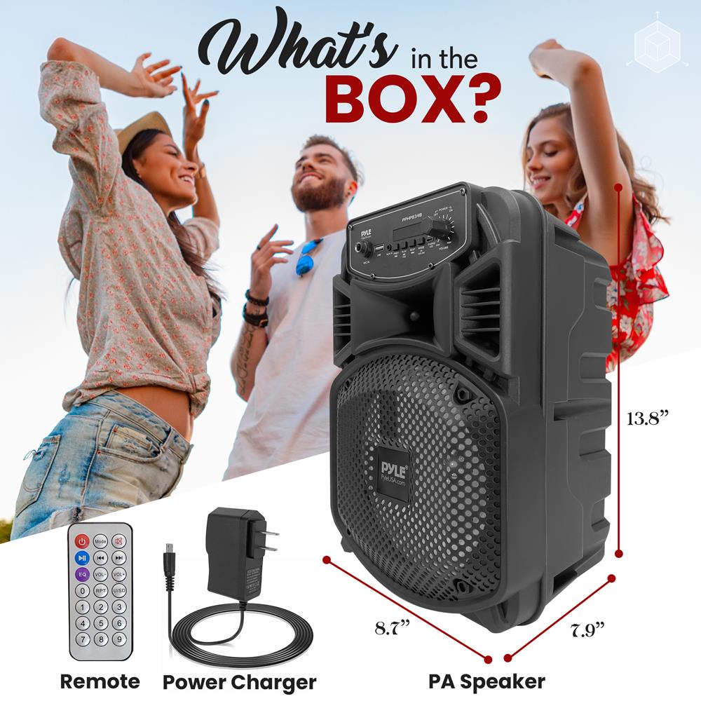 product image number 8 for Pyle 8” Portable Pa Speaker