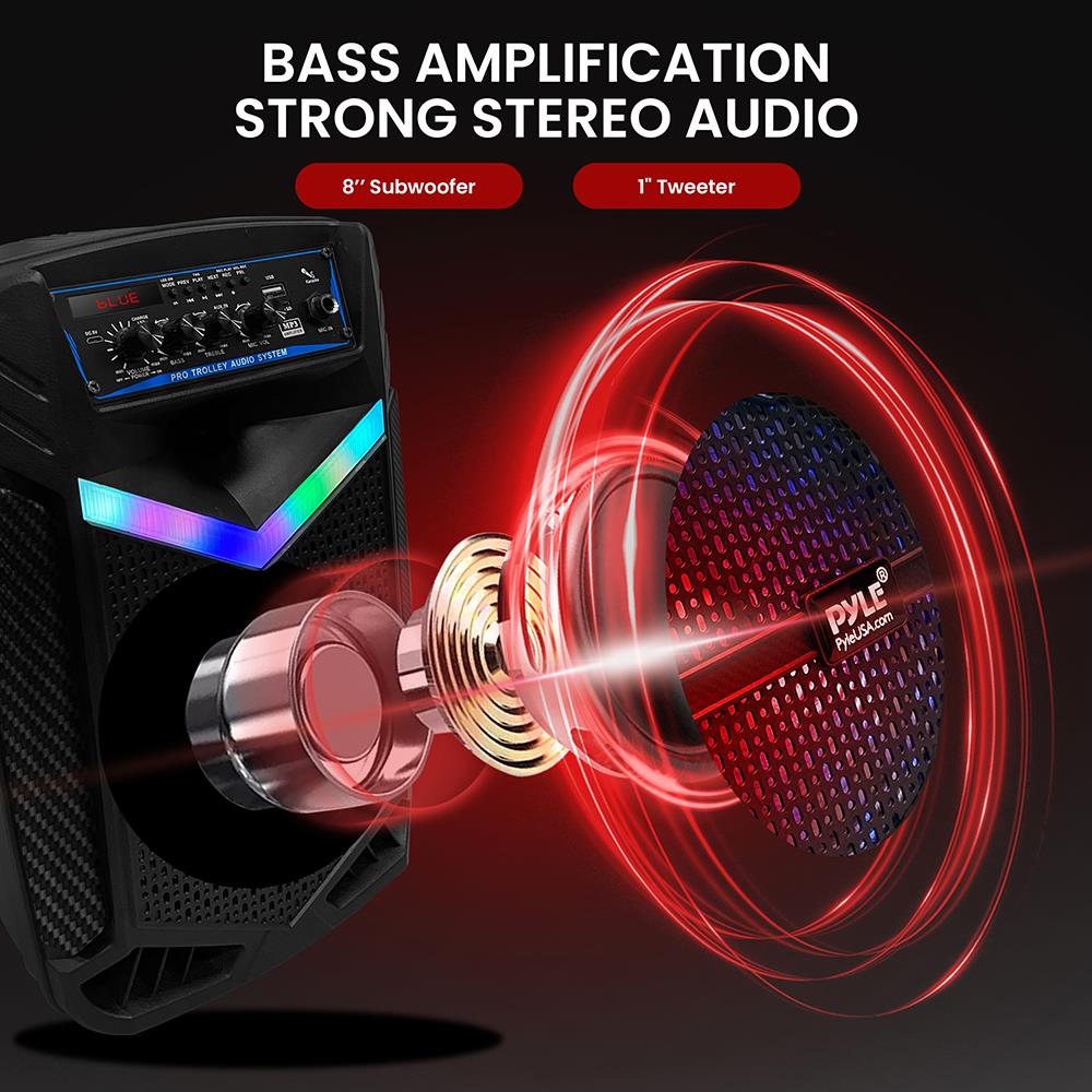 400W Bluetooth PA Speaker Rechargeable 8