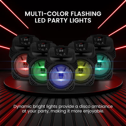 Portable Bluetooth PA Speaker 400W Rechargeable LED Lights