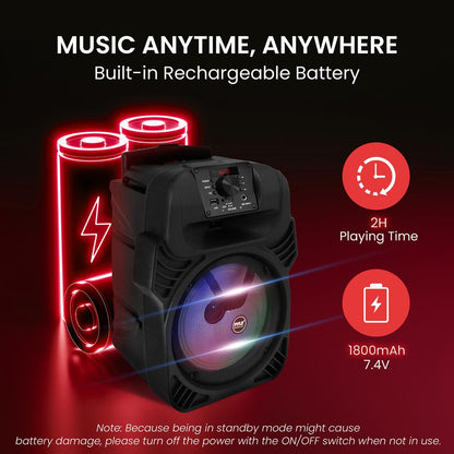 Portable Bluetooth PA Speaker 400W Rechargeable LED Lights