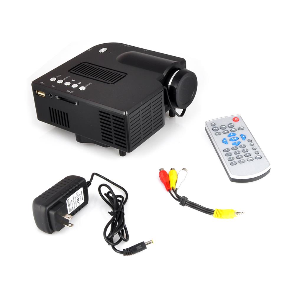 Mini Portable Projector 1080p Support LED Lamp HDMI USB Inputs