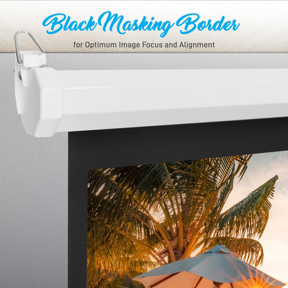 Easy Pull-Down Projector Screen 100-Inch