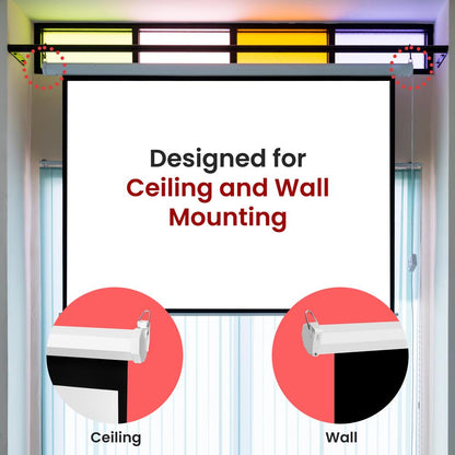 Universal 72-Inch Roll-Down Pull-Down Manual Projection Screen (42.5'' X 56.6'') Matte White