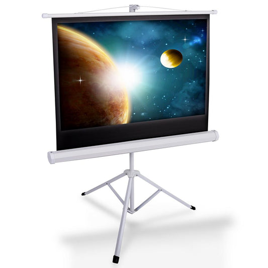 Portable Projector Screen 40" Easy Setup Matte White Tripod Stand