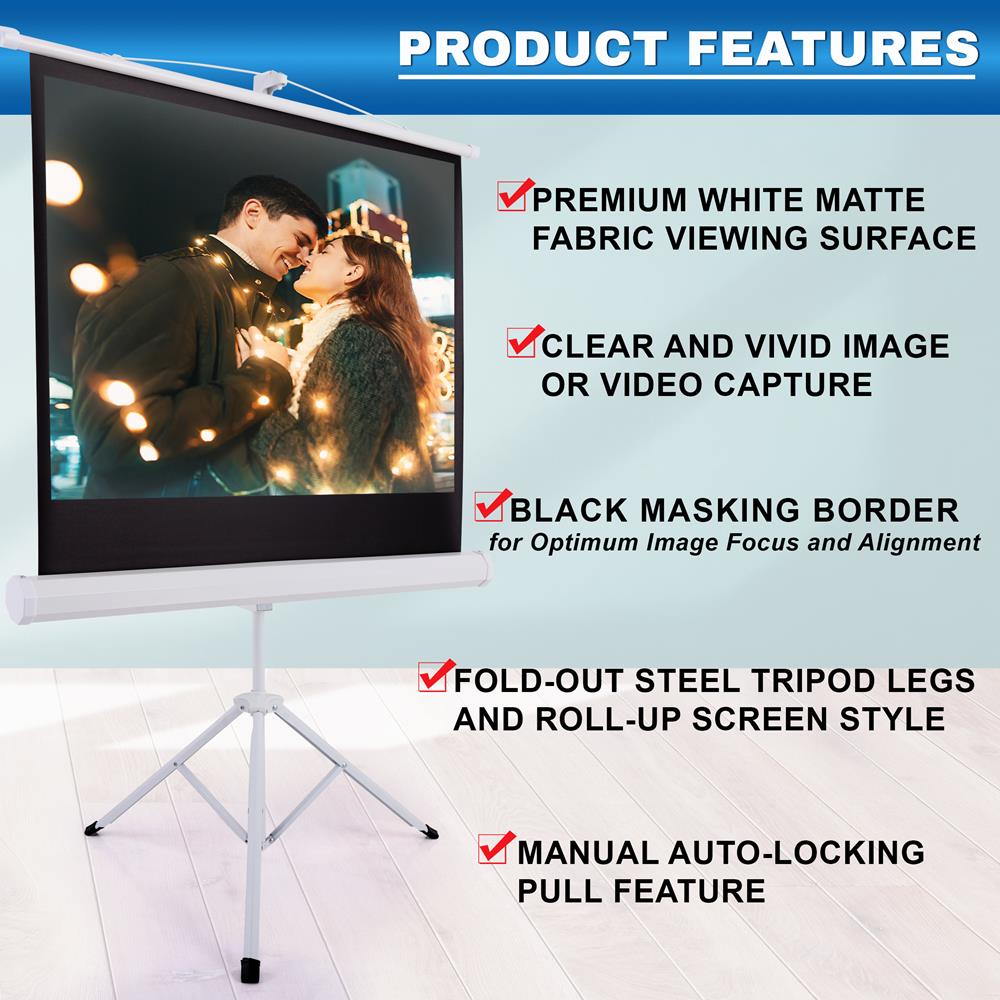 Portable Projector Screen 40