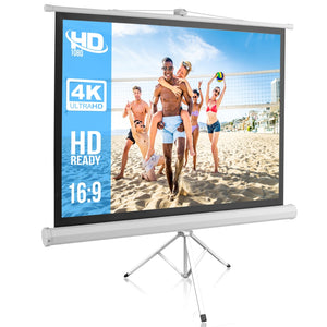 Tripod Stand Projector Screen, 50-Inch