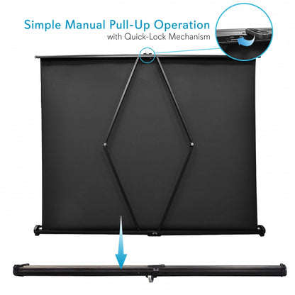 50" Portable Projector Screen, Quick Setup, Matte White Display