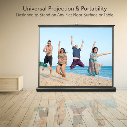 50" Portable Projector Screen, Quick Setup, Matte White Display