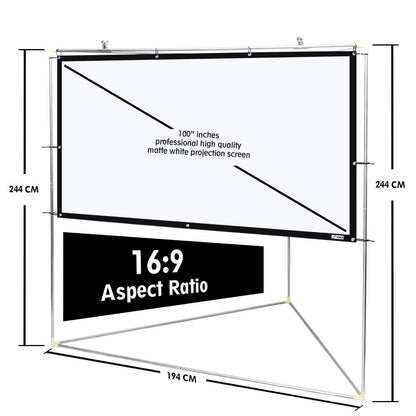 product image number 3 for Pyle Outdoor Projector Screen, 100’’ -Inch
