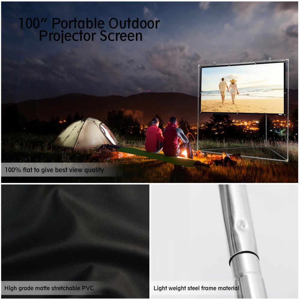 tent projector Outdoor Projector Screen, 100‚Äô‚Äô -Inch – Pyle USA