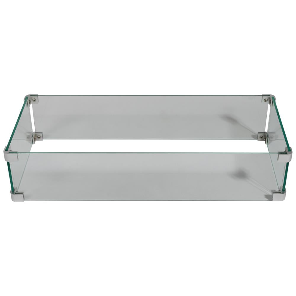 product image number 1 for SereneLife Propane Gas Fire Pit Wind Guard Glass