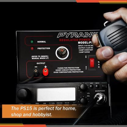 product image number 5 for Pyramid 10 Amp 13.8V Power Supply W/Cig Lighter