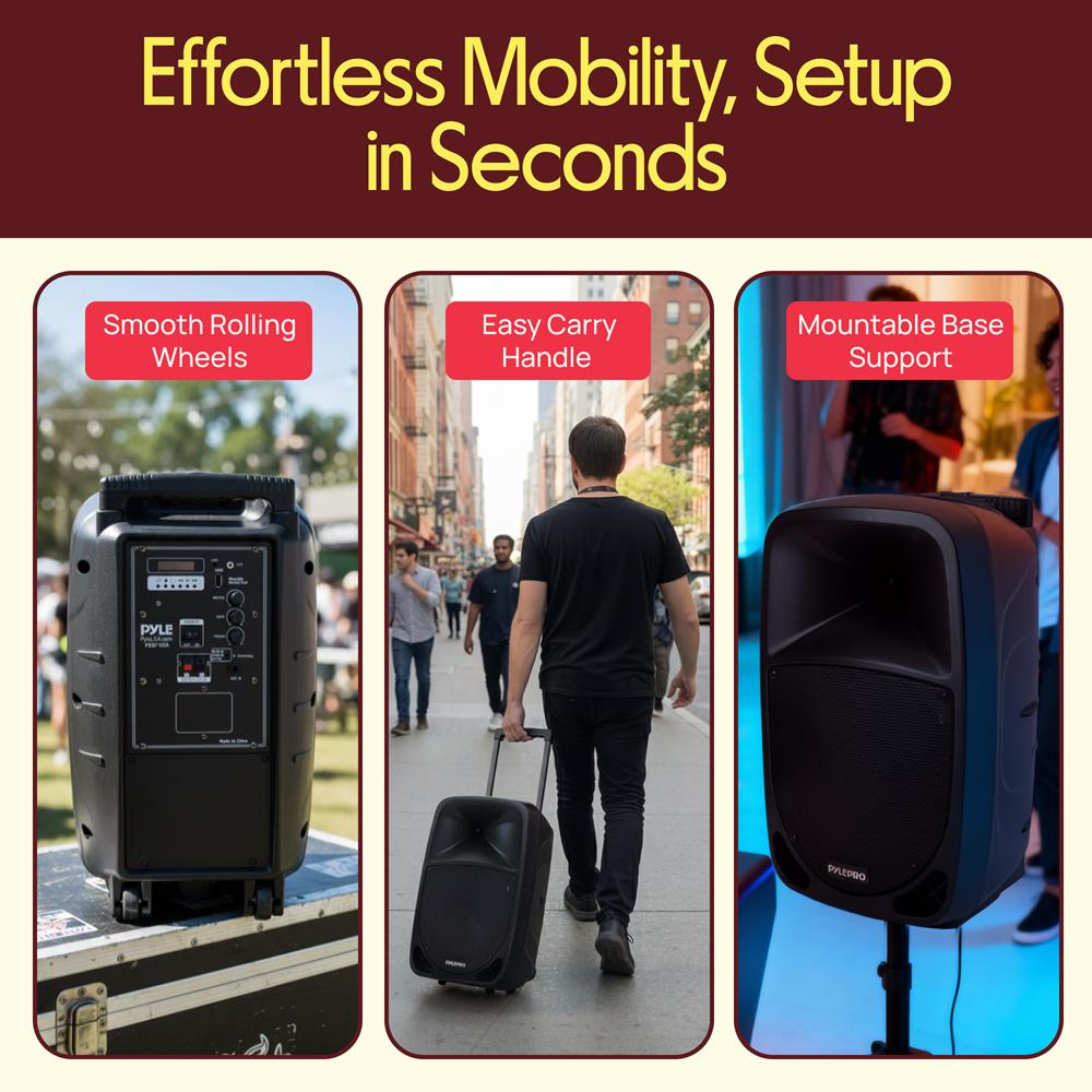 Portable Pa Speaker & Microphone System – Pyle USA
