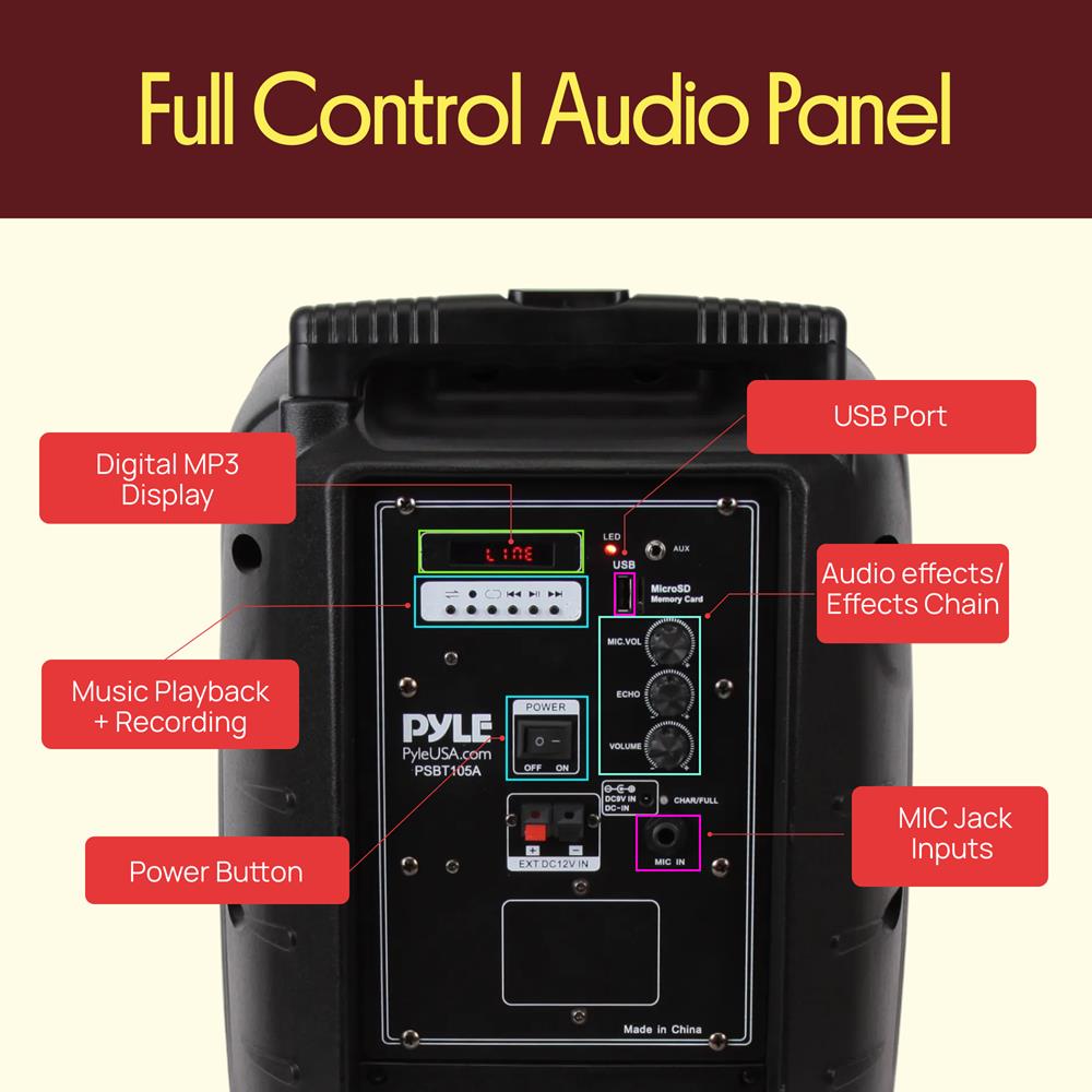Portable Pa Speaker & Microphone System – Pyle USA