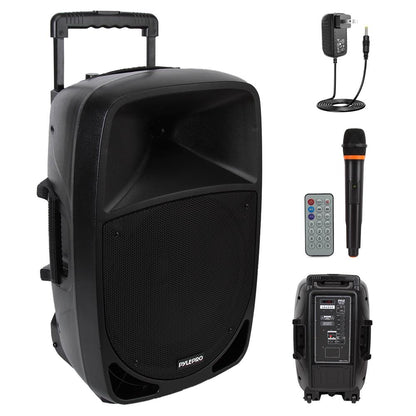 Portable Bluetooth PA Speaker 1200W Rechargeable Battery 12" Subwoofer