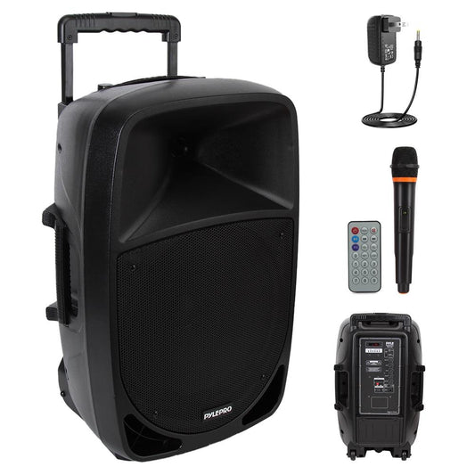 Portable Bluetooth PA Speaker 1200W Rechargeable Battery 12" Subwoofer