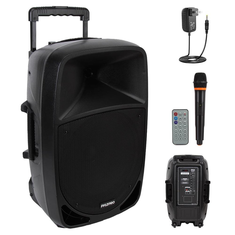 Portable Bluetooth PA Speaker 1200W Rechargeable Battery 12" Subwoofer ...