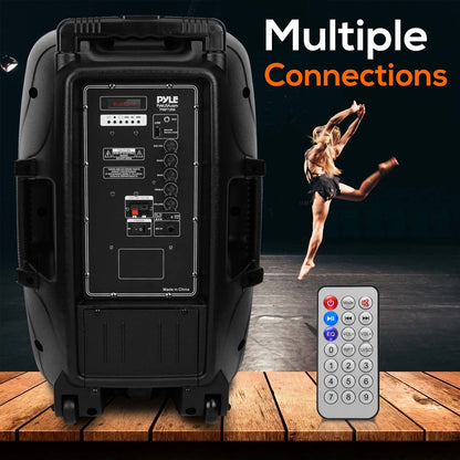 Portable Bluetooth PA Speaker 1200W Rechargeable Battery 12" Subwoofer