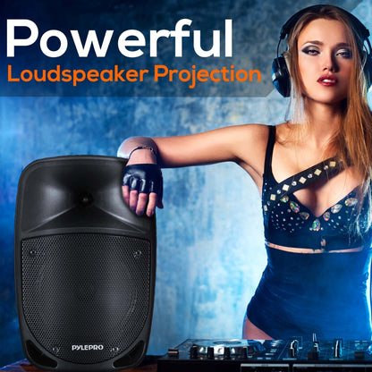 Portable Bluetooth PA Speaker 1200W Rechargeable Battery 12" Subwoofer