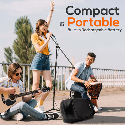 Portable Bluetooth PA Speaker 1200W Rechargeable Battery 12" Subwoofer