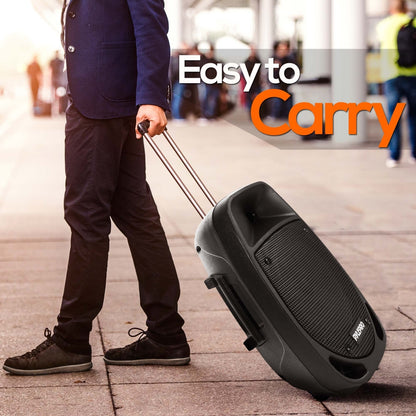 Portable Bluetooth PA Speaker 1200W Rechargeable Battery 12" Subwoofer