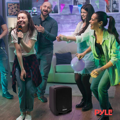 Bluetooth Karaoke PA Speaker, Portable 600W, Rechargeable, Wireless Mic