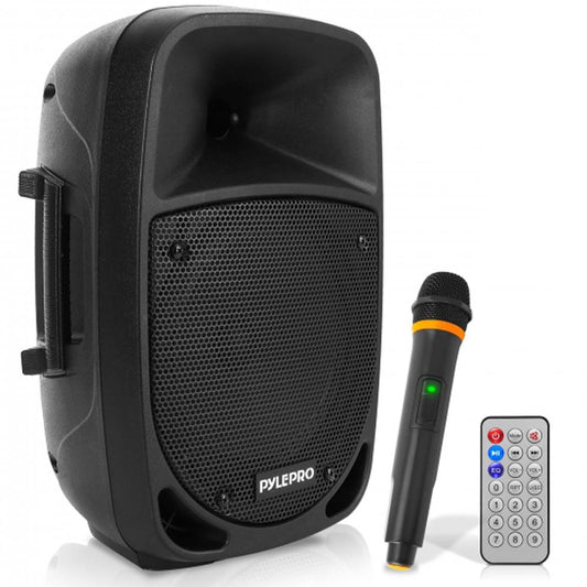 800W Portable Bluetooth PA Speaker, Rechargeable, UHF Mic, 8" Subwoofer