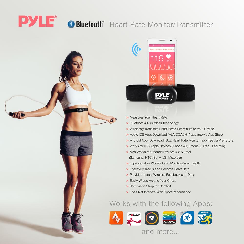 product image number 2 for Pyle Bluetooth Training Heart Rate Monitor