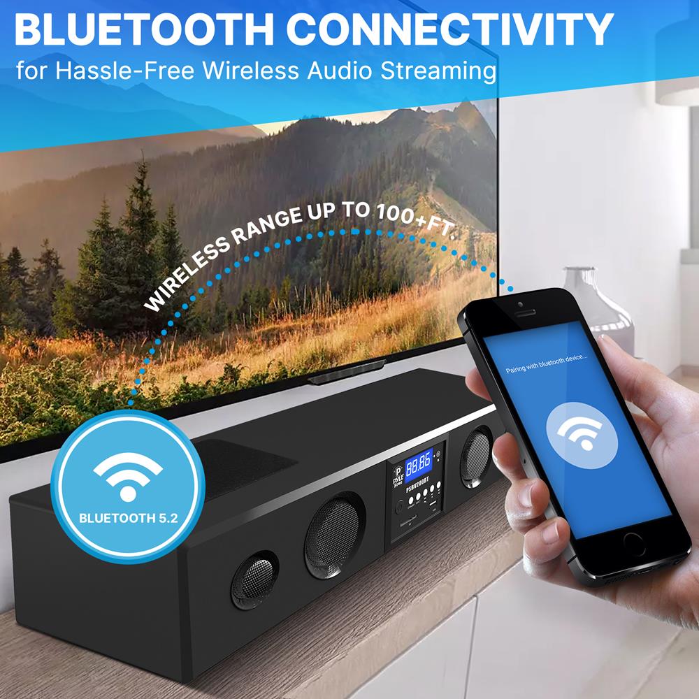 Bluetooth Soundbar 3D Surround 5-Speaker System - Thumbnail 5