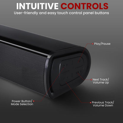 2.1 Tabletop Soundbar System, Bluetooth, Digital Amp, LED Display