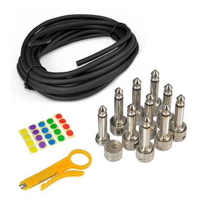 Pedal Board Patch Cables Kit, Noise-Free, 10 Right-Angle Connectors