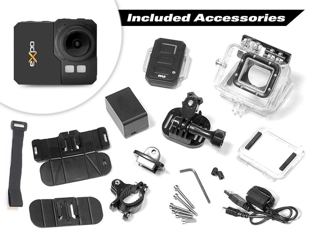 Action Camera 1080p HD Video Waterproof 20MP Wi-Fi Remote – Pyle USA